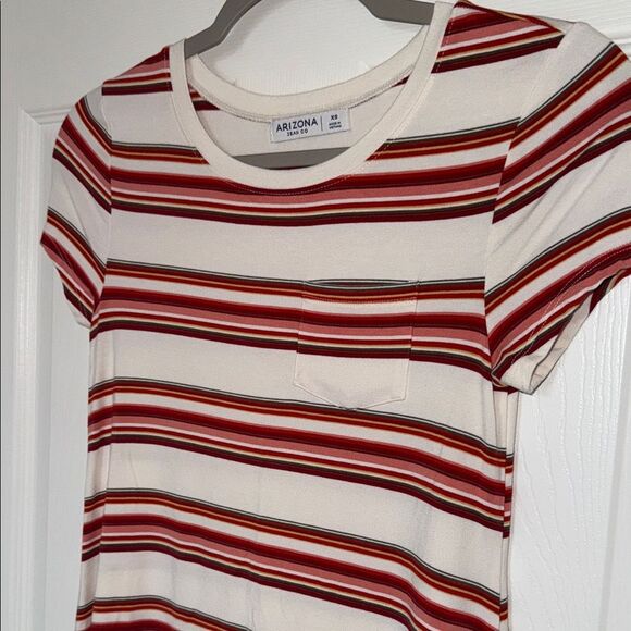 Arizona Jean Company Striped Mini Dress Xs with pocket EUC - Picture 3 of 7
